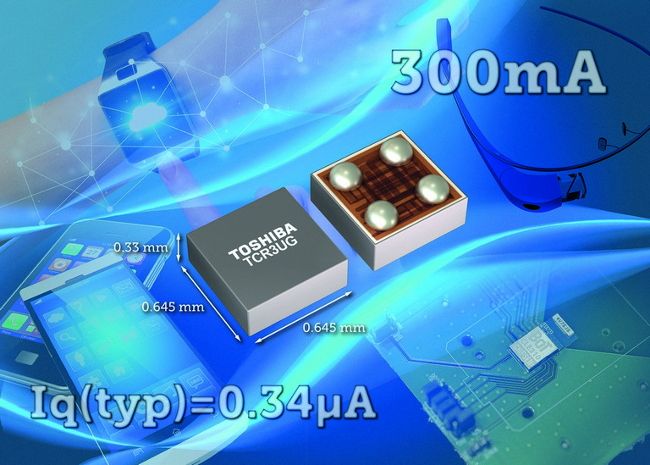 Toshiba представляет миниатюрные ИС LDO-регуляторов, предназначенных для устройств Интернета вещей